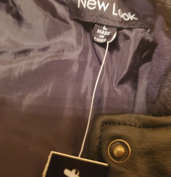 New look faux leather button jacket - Picture 2 of 5